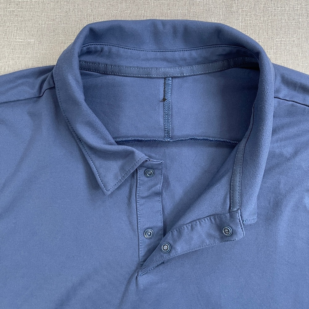 The North Face Dune Sky FlashDry Short Sleeve Polo Mens XL Blue Hiking Active - Picture 3 of 13
